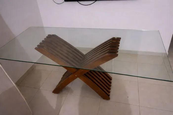 Mesa de Jantar Vidro Temperado 180x90 - Ótimo Estado