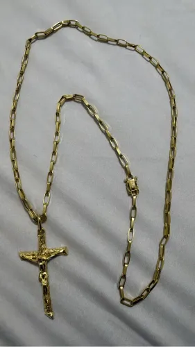 Corrente + pingente de Ouro 18k