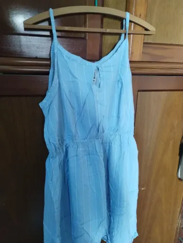 Vestido listrado azul