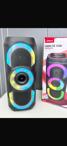 Caixa de Som Xtrad RGB LED Multimídia Sem Fio