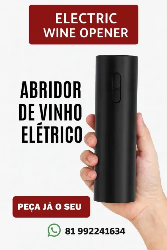 abridor de vinho elétrico Elegância e Conforto: Abra Garrafas de Vinho Sem Esforço