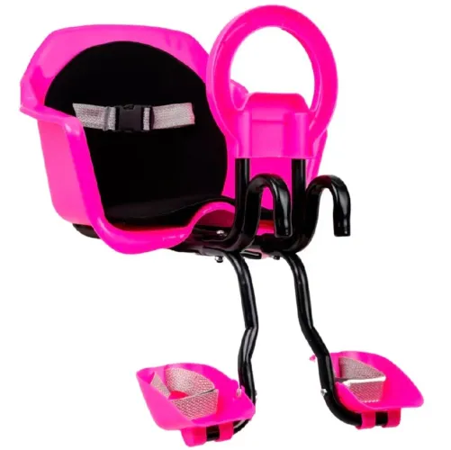 Cadeirinha flexbike infantil, cor rosa.