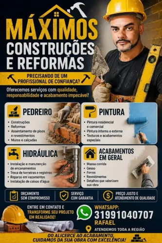 PEDREIRO, PINTOR E HIDRÁULICA