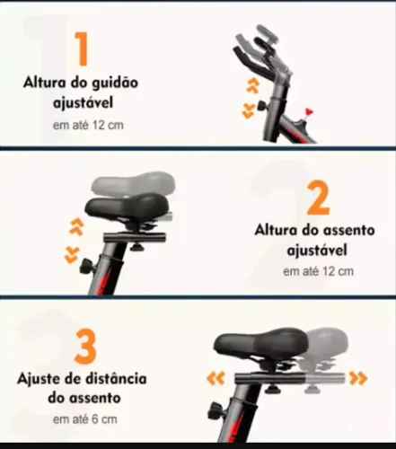 Vende- se bicicleta de academia spinning cor preto e vermelho.