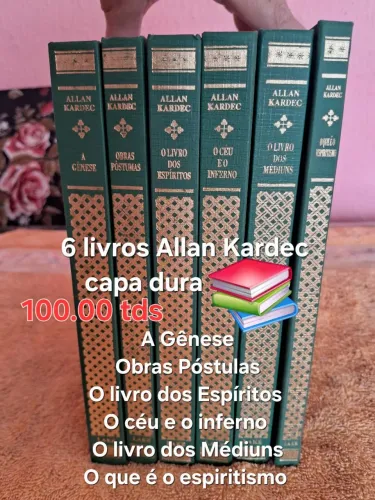 6 livros Allan Kardec capa dura