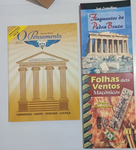 Lote 2 livros + 1 revista Maçônica
