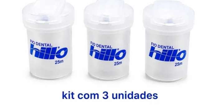 Fio dental kit com 3 unidades 25 metros 