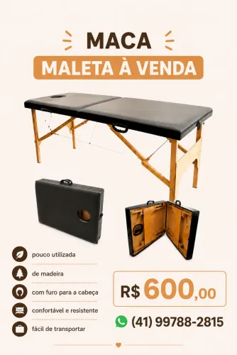 Maca maleta para massagem ou estética