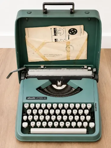 Máquina de Escrever Olivetti Lettera 82 com Maleta  - OriginalFuncionando