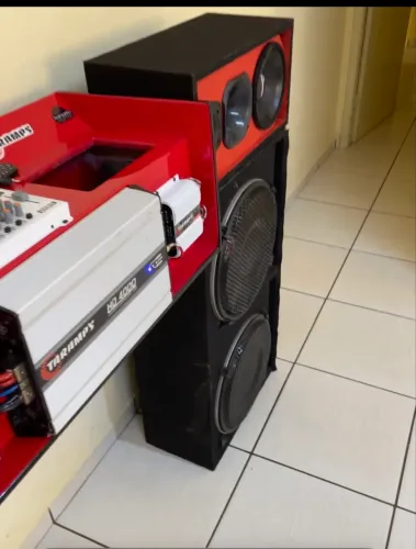 Som muito forte 2 de 15 1000rms módulos taramps novo 