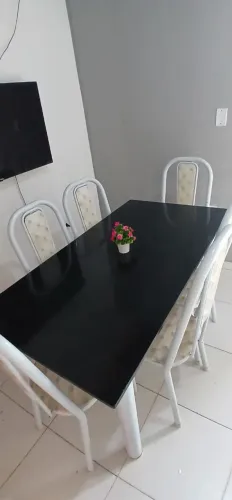 MESA MÁRMORE 6 CADEIRAS