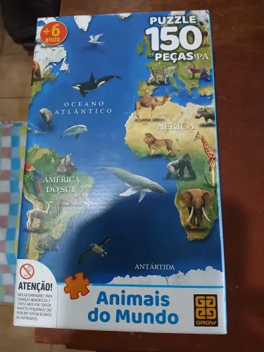 Quebra cabeça grow Animais no Mundo 150 peças