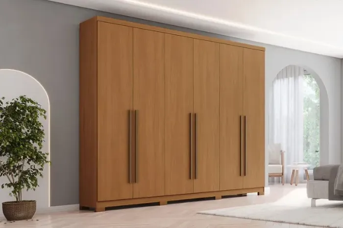 Guarda-roupa Casal New Jade 6 Portas 3 Gavetas - Entrega/Montagem grátis para Fortaleza