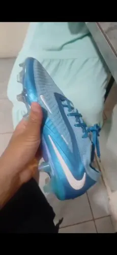 Chuteira nike phantom azul! Usei so uma vez em perfeito estado!!