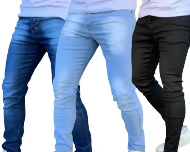 Kit Calça Jeans Skinny Masculina Com Lycra Estica Muito Nf super promoção.