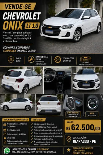 Chevrolet Onix Hatch LT 1.0 12V Flex Mec. 4P 2022