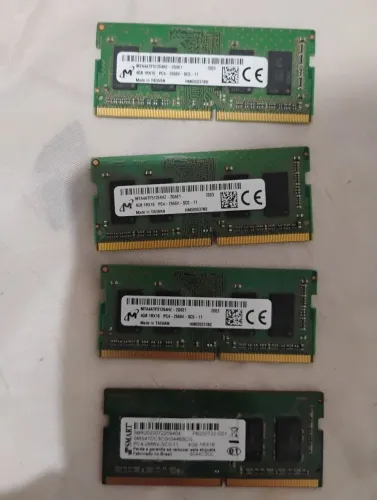 Memória ddr4 4gb e 8gb notebook 