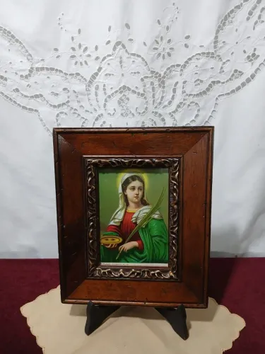 Antigo Quadro Gravura De Época