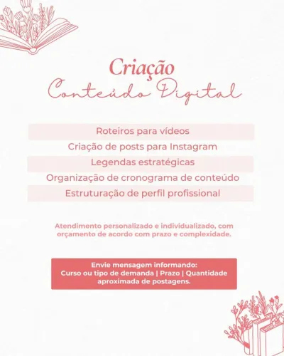 Roteiros, Legendas e Planejamento de Conteúdo Digital