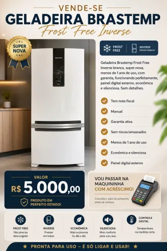 Tudo Conservado! Geladeira Brastemp, Sofá, Cama King e Guarda-Roupa