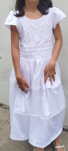 Vestido branco Daminha/ Batismo/ Primeira eucaristia