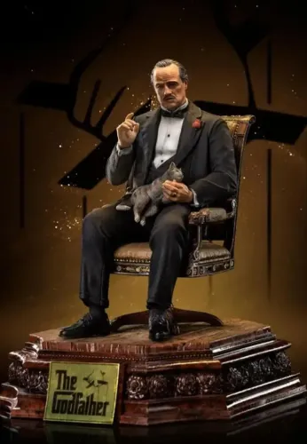 Don vito corleone o poderoso chefão iron studios 