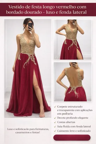 Vestido Formanda bordado