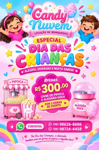 Pipoca e algodão doce