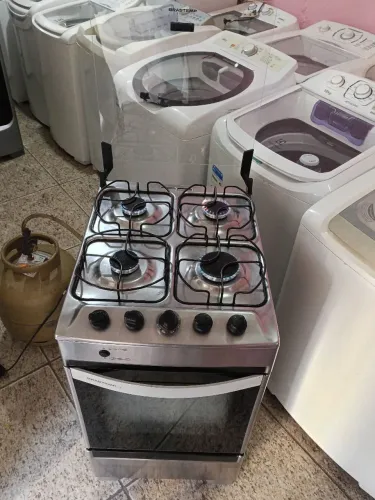 Fogão 4 Brastemp automático em inox tudo funcionando ok