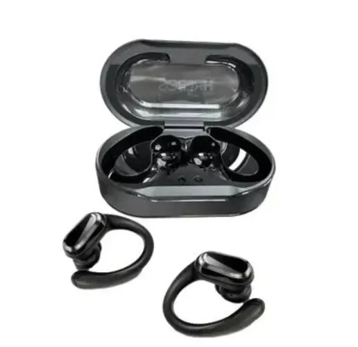 Fone Bluetooth Hrebos Sem Fio Com Gancho Antiqueda Premium Corrida