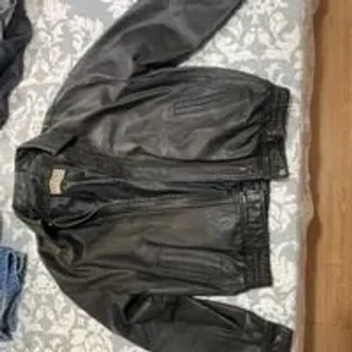 jaqueta augustu's couro masculina preta 52