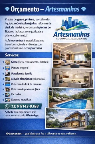 Pinturas e porcelanato em liquido