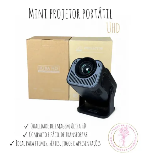 Mini projetor portátil UHD