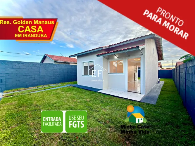 Residencial Golden Manaus - Casa 2 Quartos Sendo 1 Suíte com Terreno de 200m² IRANDUBA
