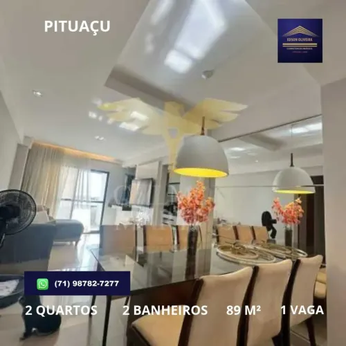 APARTAMENTO 2 QUARTOS (1 SUÍTE), 89M², EM PITUAÇU