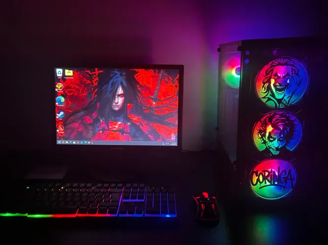 PC Gamer Ryzen 7 5700G + 16GB RAM + SSD 240GB + Monitor 19" + Kit Gamer RGB