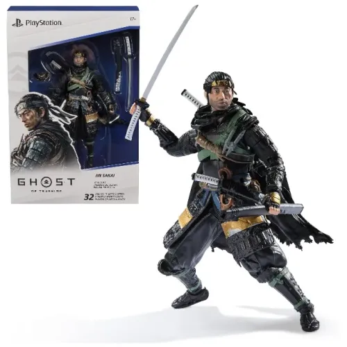 Action Figure Jin Sakai game Ghost of Tsushima PlayStation Spin Master Boneco Novo Lacrado