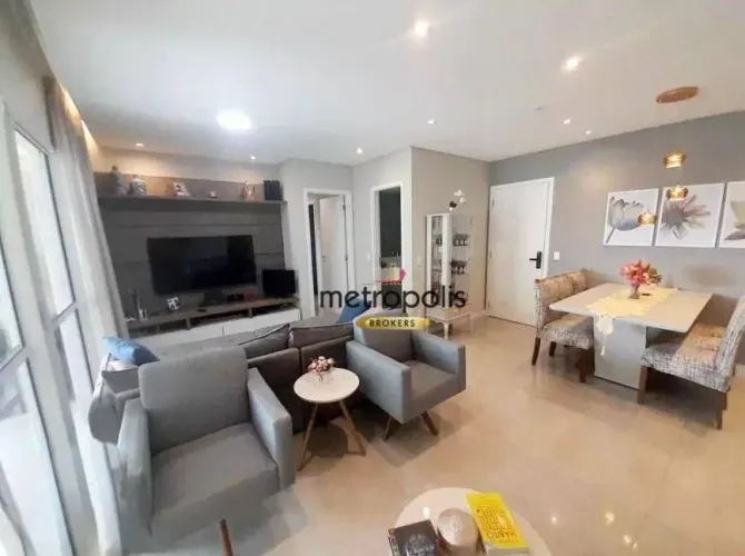 Apartamento com 3 dormitórios à venda, 109 m² por R$ 1.380.000,00 - Vila Gilda - Santo And