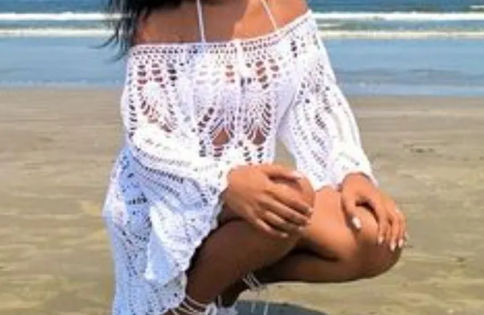 Saida de praia em croche