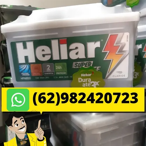 Bateria Heliar 60Ah Bateria NOVA Bateria USADA