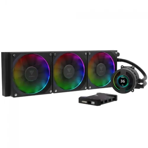 Water Cooler Gamdias Chione P3-360U ARGB 360mm Display LCD Intel/AMD | TDP: 290W - WZetta