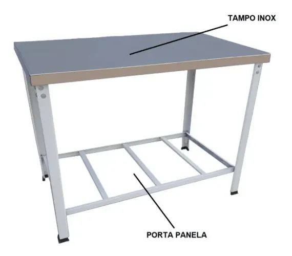 Mesa Inox 1.20x70 Multiuso Para Açougues Cozinhas Pet Shop