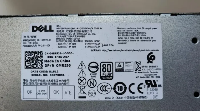 Fonte Dell Optiplex 3040 L180EPS-01