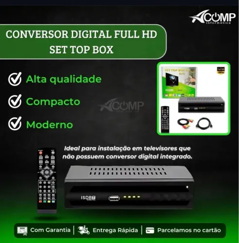 Conversor Digital Full HD - Set Top Box - Alta Qualidade