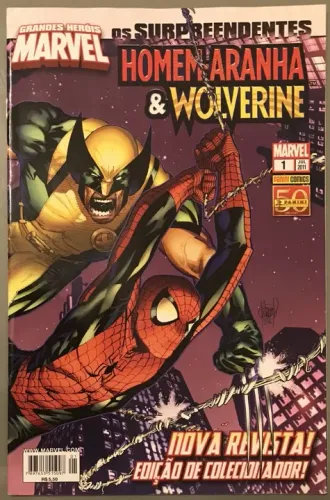 Homem-Aranha e Wolverine Grandes Heróis Marvel 1-3
