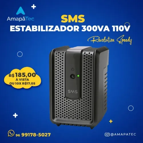 Estabilizador SMS Revolution Speedy 300VA 110V