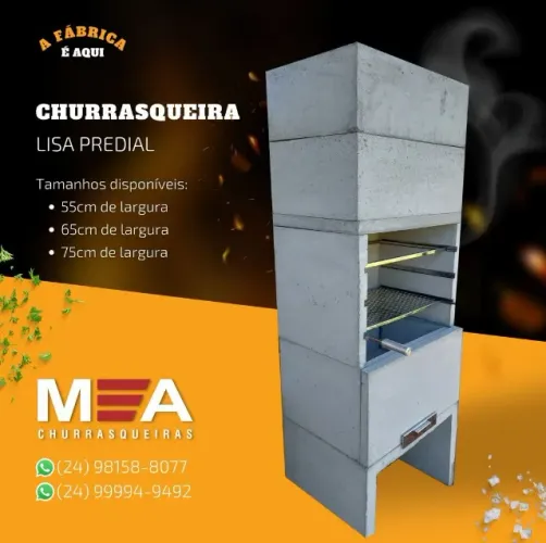 Churrasqueira lisa predial é na M&A Churrasqueiras