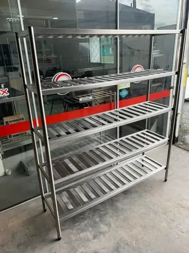 Estante em inox 304 reforçada