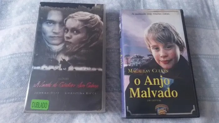 2 Filmes Vhs Suspense Lote 2 - Ver Descrição - Anjo Malvado e Lenda Cavaleiro Sem Cabeça
