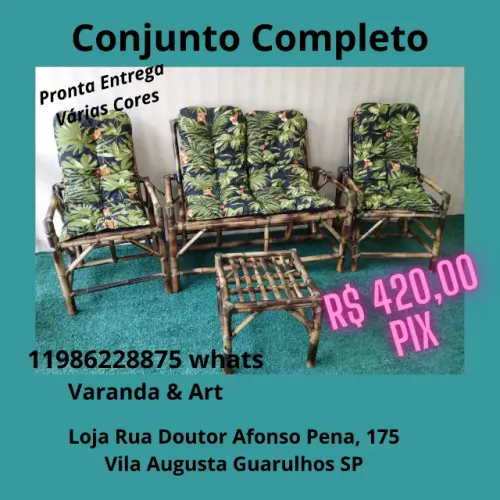 Cadeiras de bambu conjunto completo Promoção de Fábrica Poltronas sofá de varanda jardim